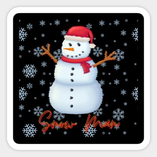 Snow Man Sticker